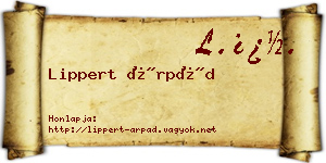 Lippert Árpád névjegykártya
